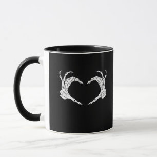 Skeleton Heart Hands Classic Mug