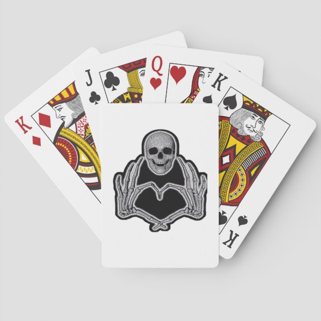 Skeleton Heart Hands  Classic Playing Cards (Back)