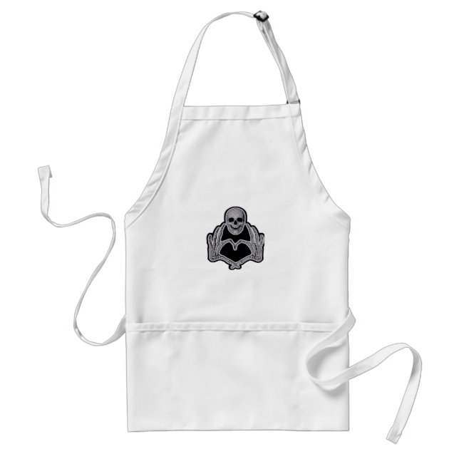 Skeleton Heart Hands  Classic Standard Apron (Front)