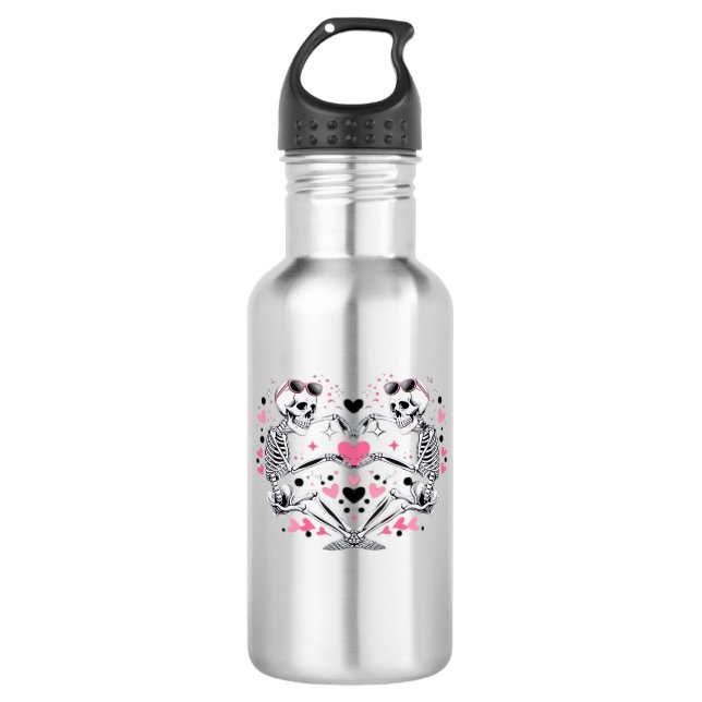 Skeleton Heart Hands Classic Viral 710 Ml Water Bottle (Front)