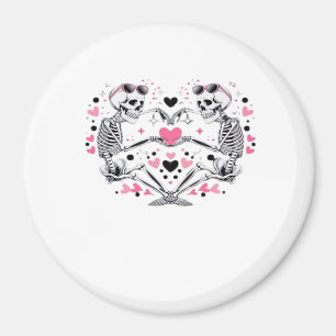 Skeleton Heart Hands Classic Viral Magnet