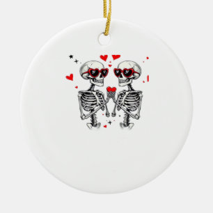 Skeleton Heart Hands For Trending Ceramic Ornament