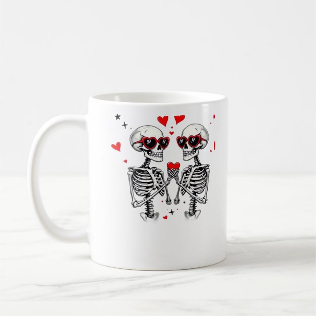 Skeleton Heart Hands For Trending Coffee Mug (Left)