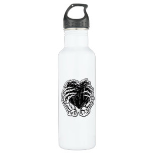 Skeleton Heart Hands Funny 710 Ml Water Bottle