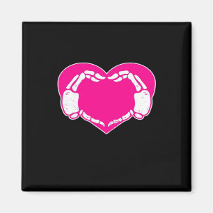Skeleton Heart Hands Gothic Classic Look Magnet