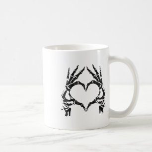 Skeleton Heart Hands - Halloween - Skeleton Hands Coffee Mug