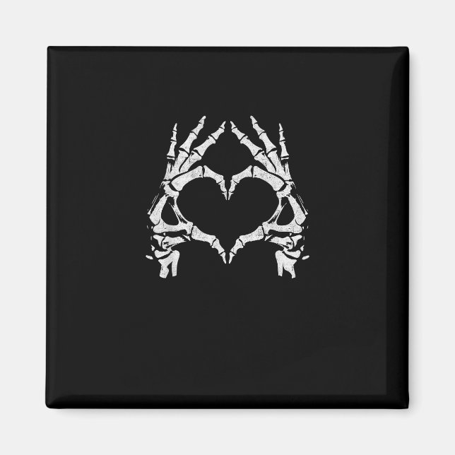 Skeleton Heart Hands - Halloween - Skeleton Hands  Magnet (Front)