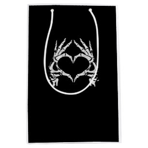 Skeleton Heart Hands - Halloween - Skeleton Hands Medium Gift Bag