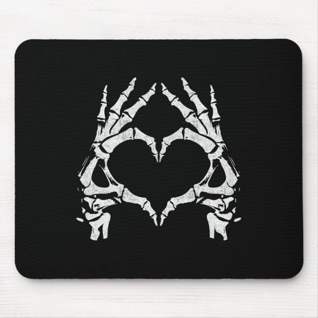 Skeleton Heart Hands - Halloween - Skeleton Hands  Mouse Pad (Front)