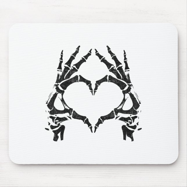 Skeleton Heart Hands - Halloween - Skeleton Hands  Mouse Pad (Front)