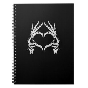 Skeleton Heart Hands - Halloween - Skeleton Hands Notebook