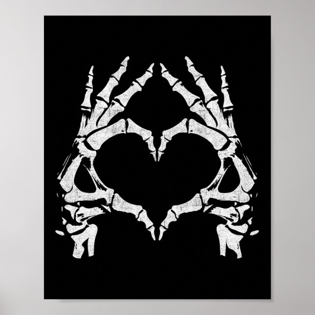 Skeleton Heart Hands - Halloween - Skeleton Hands  Poster (Front)