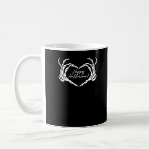 Skeleton Heart Hands, Happy Halloween Skeleton, Ha Coffee Mug
