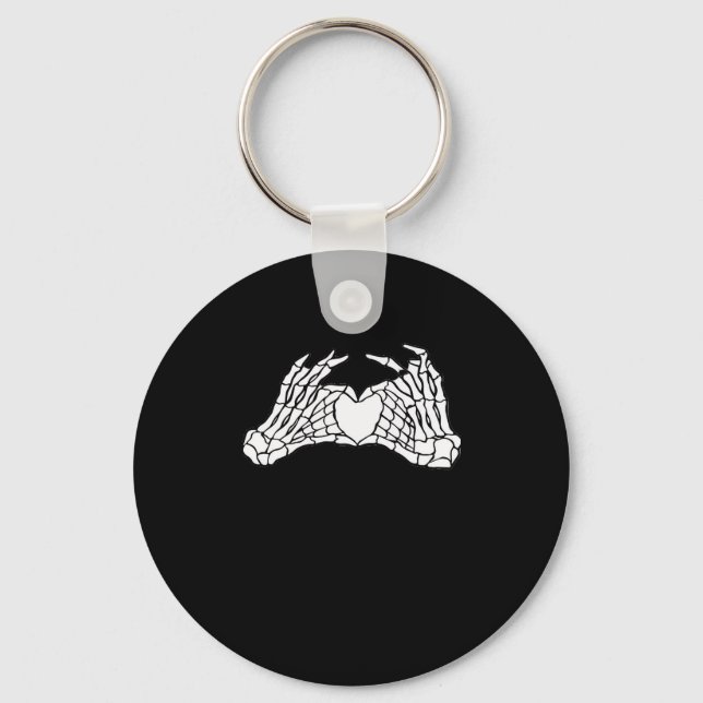 Skeleton Heart Hands - Light Key Ring (Front)
