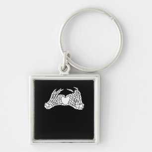 Skeleton Heart Hands - Light Key Ring