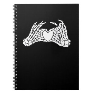 Skeleton Heart Hands - Light Notebook