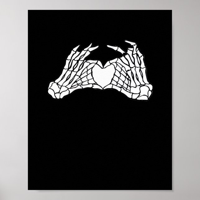 Skeleton Heart Hands - Light Poster (Front)