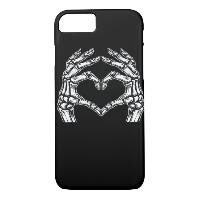 Skeleton Heart Hands Sign Halloween Costume Basic  Case-Mate iPhone Case (Back)