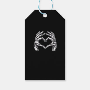 Skeleton Heart Hands Sign Halloween Costume Basic Gift Tags
