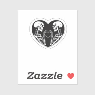 Skeleton Heart Hands Sign Halloween Costume Retro