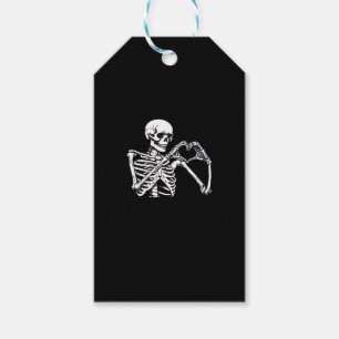 Skeleton Heart Hands Sign Halloween Costume Trendi Gift Tags