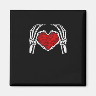 Skeleton Heart Hands Sign Valentine's Day Cute Hea Magnet