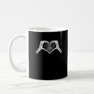 Skeleton Heart Hands Spiderweb Halloween Spooky Wo Coffee Mug