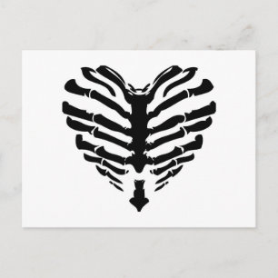 Skeleton Heart Postcard