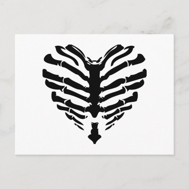 Skeleton Heart Postcard (Front)