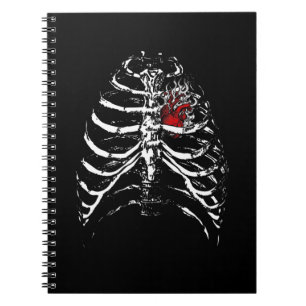Skeleton Heart Rib Cage X-Ray Adult Kids Funny Notebook