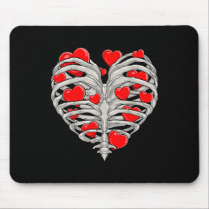 Skeleton Heart Rib Cage X Ray Adult Kids Funny Val Mouse Pad