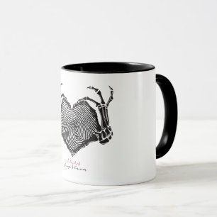 Skeleton Heart Sign Mug