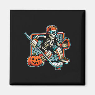 Skeleton Hockey Goalie Halloween Costume  Magnet