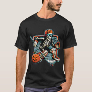 Skeleton Hockey Goalie Halloween Costume  T-Shirt