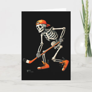 Skeleton Hockey Halloween Costume Sport Men Boys K Card