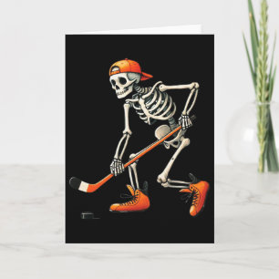 Skeleton Hockey Halloween Costume Sport Men Boys K Card