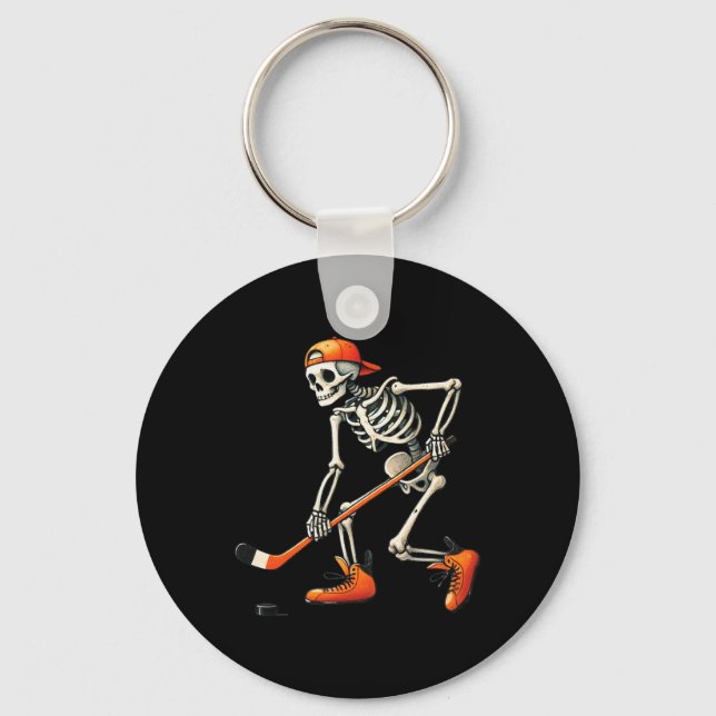 Skeleton Hockey Halloween Costume Sport Men Boys K Key Ring (Front)