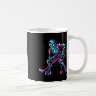 Skeleton Hockey Ice Cream Drip Coffee Mug