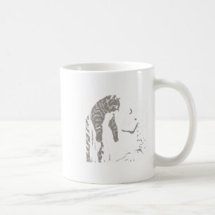 Skeleton Holding A Cat Lazy Halloween Costume Skul Coffee Mug