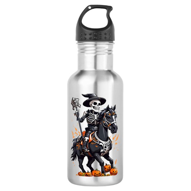 Skeleton Horse Rider 710 Ml Water Bottle (Front)
