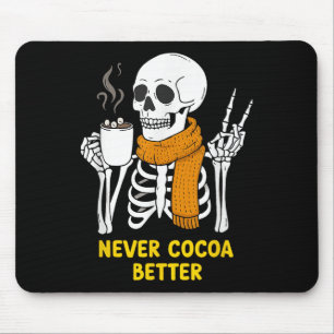 Skeleton Hot Chocolate Halloween Cosy Cocoa Vibes  Mouse Pad