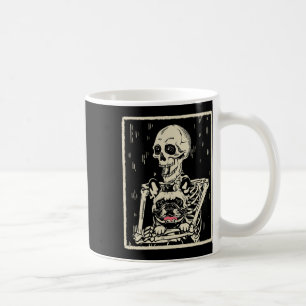 Skeleton Hugs French Bulldog Halloween Dog Lover  Coffee Mug