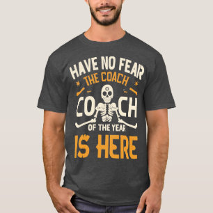 Skeleton Ice Hockey Coach of the year coaching Dad T-Shirt