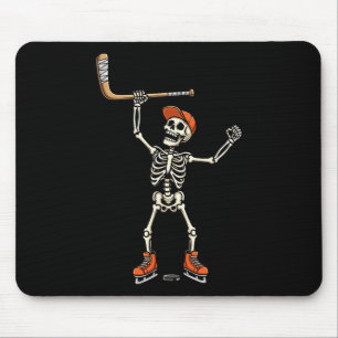 Skeleton Ice Hockey Costume Funny Halloween For Bo Mouse Pad