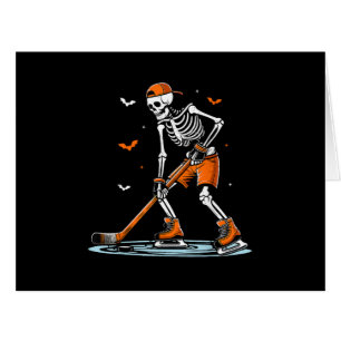Skeleton Ice Hockey Halloween Boys Funny Halloween