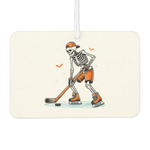Skeleton Ice Hockey Halloween Boys Funny Halloween Car Air Freshener