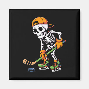 Skeleton Ice Hockey Halloween Costume Men Boys Hoc Magnet