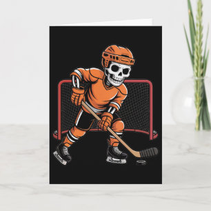 Skeleton Ice Hockey Halloween Costume Men Boys Kid Card