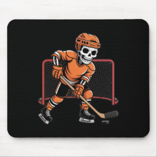 Skeleton Ice Hockey Halloween Costume Men Boys Kid Mouse Pad