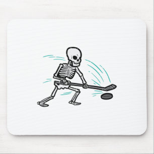 Skeleton Ice Hockey Halloween Costume Men Boys Kid Mouse Pad